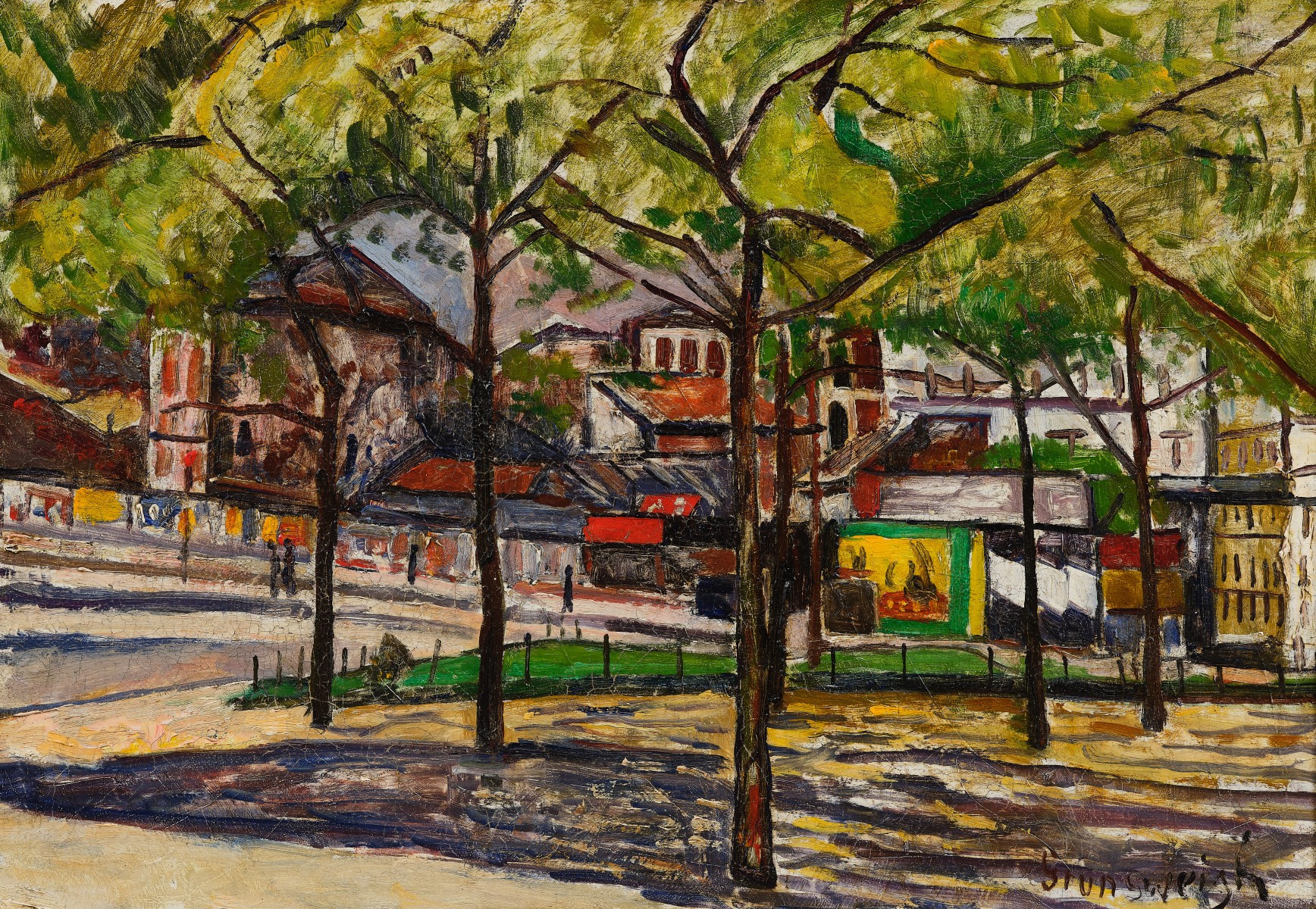 Vue d'un jardin parisien